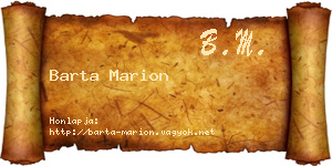 Barta Marion névjegykártya